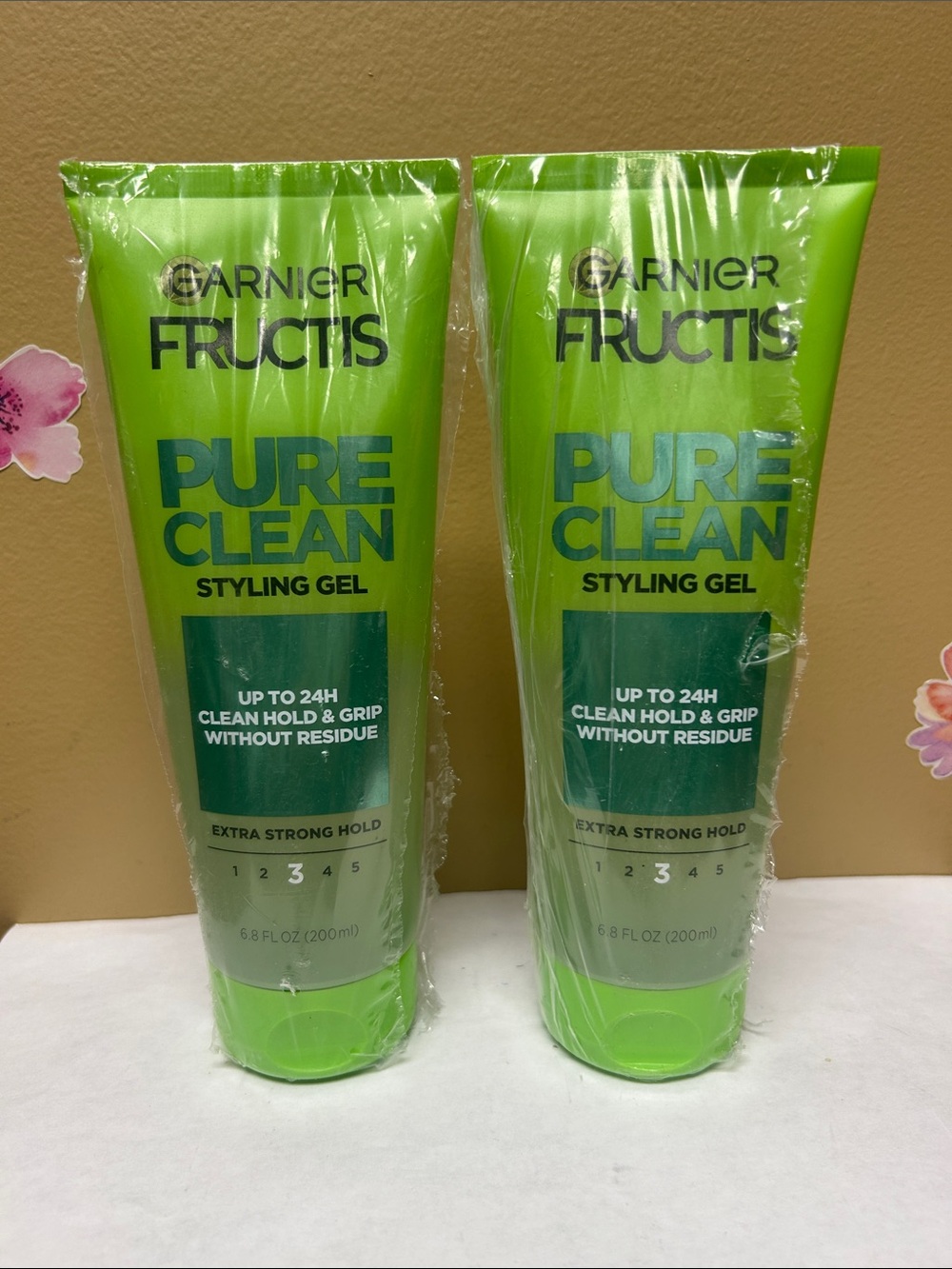 2 X Pure Clean Styling Gel extra strong hold-6.8 fl oz